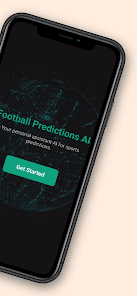 Football Predictions AI mobile app screenshot 2 showing app interface